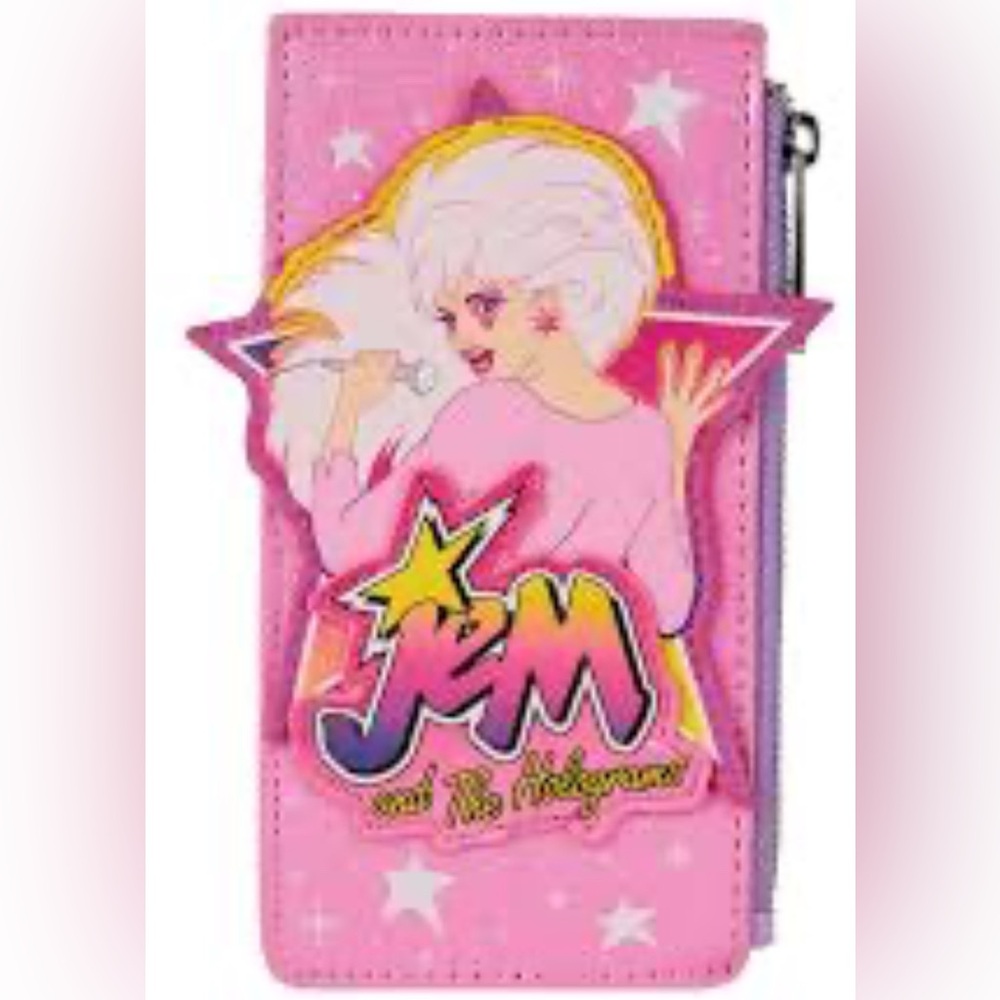NWT Jem and the Holograms Loungefly Card Holder- hard to find. Sold out all over